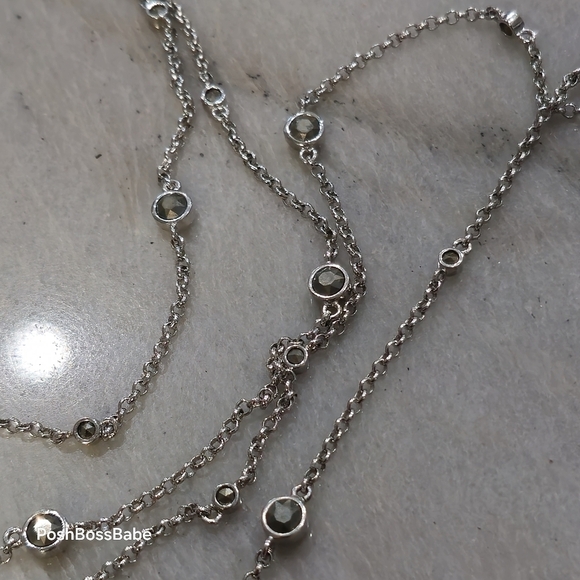 Sterling Silver Marcasite Multi-Gemstone Cross Pendant Necklace – 30" Chain - Picture 11 of 15